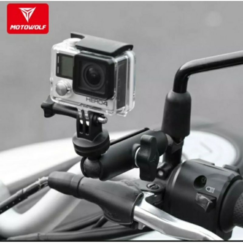 Breket Holder Camera Go Pro Gopro Untuk Sepeda Motor Dan Sepeda Motowolf