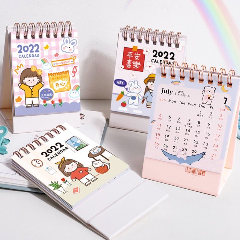 Kalender Meja 2022 Mini Kawaii Lucu Imut