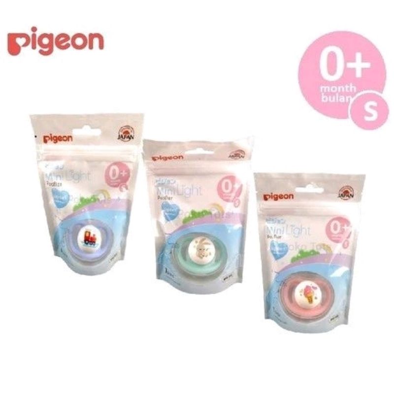 Empeng Bayi merek Pigeon Mini Light Pacifier ukuran S buat 0-6 bulan