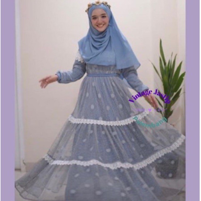 Rania Dress Blue by Rudeya Syarii ( down payment )