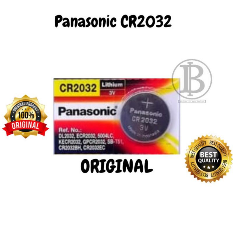 Baterai Panasonic CR2032 Original /CR 2032 Lithium Battery 3V / Batrai Panasonic CR2032 3 Volt