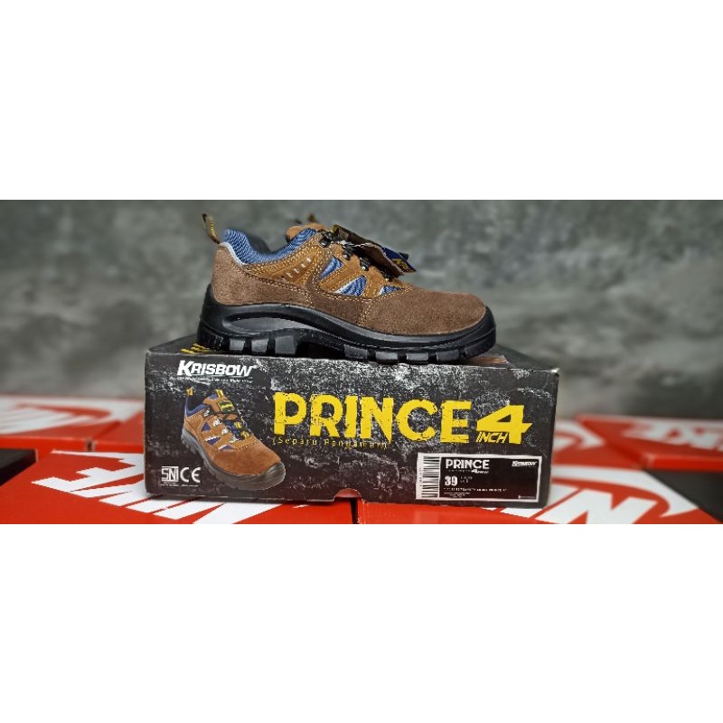 sepatu safety krisbow prince 4 suede leather size 39 bnib