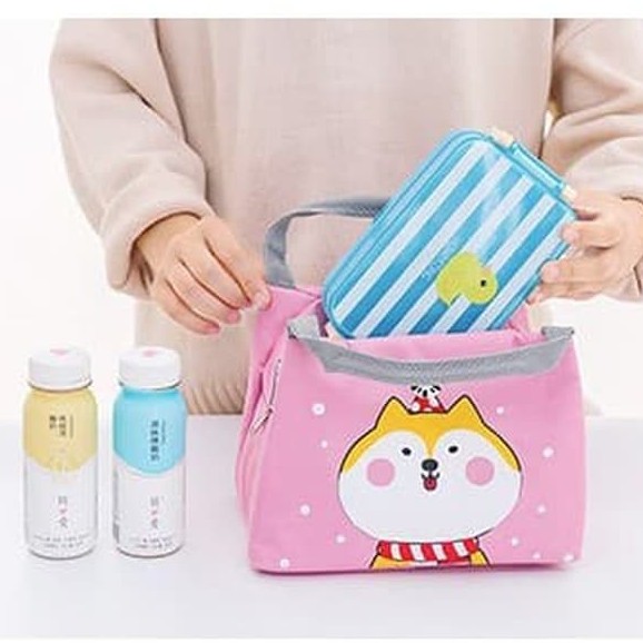 Tas Bekal Anak Tahan Panas Aneka Motif Lucu - Hand Lunch Bag - Tas Bekal Anak Sekolah - Coooler Bag