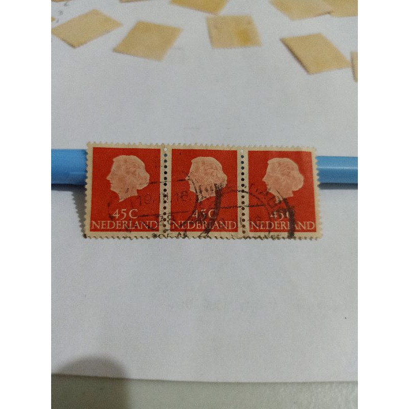 

Perangko Koningen Juliana 1953-1958 45 c Nederland Stamp (3pcs)