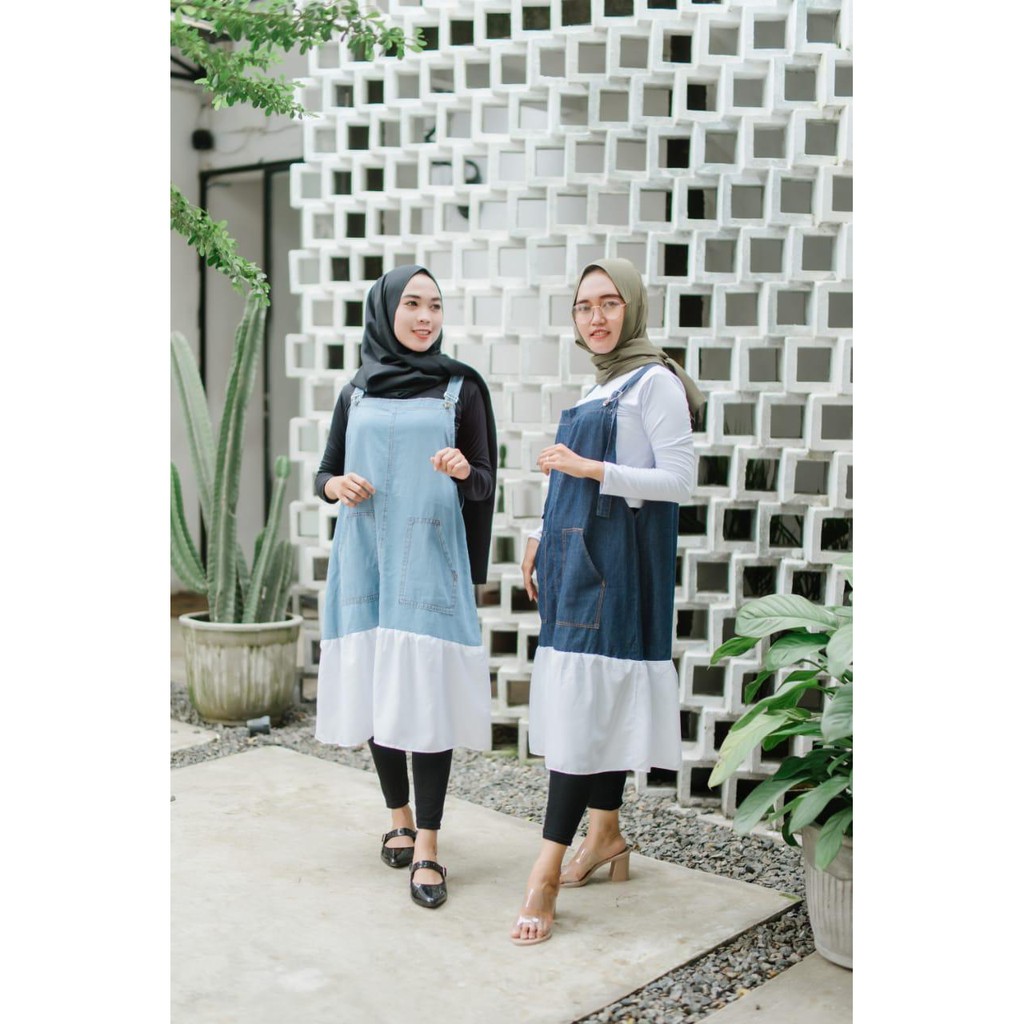 TIFANY OVERALL JEANS PUSATGROSIR_SOLO/ OVERALL JEANS WANITA