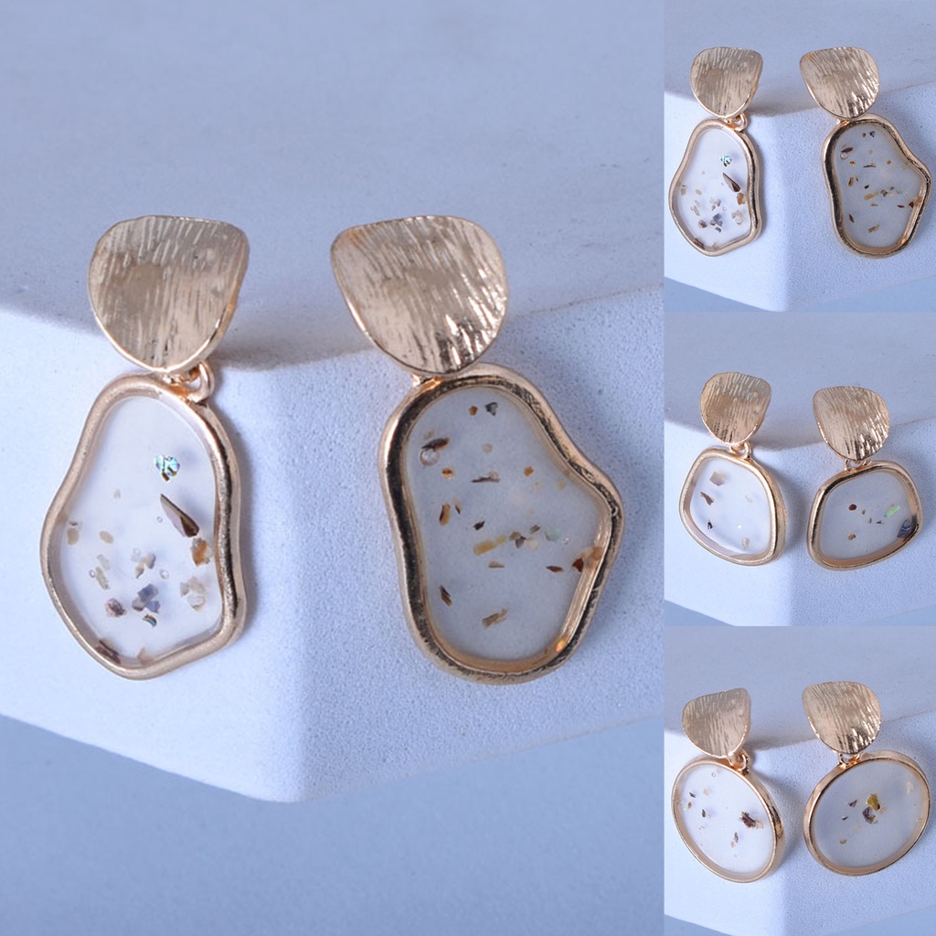 Hu Hu Hu Hu Hu Alat Bantu Pasang Kacamata♡ 2pcs Anting Bentuk Kotak Geometris Bahan Alloy Gaya Retro Untuk Pesta