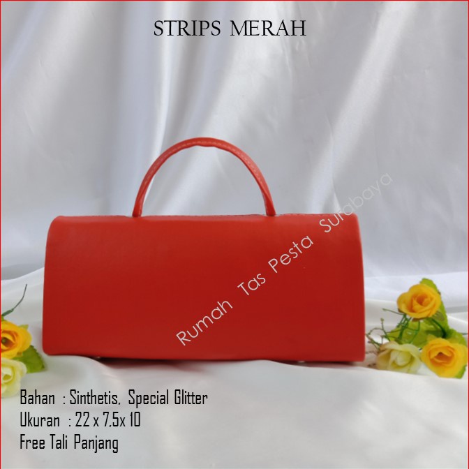 Tas Souvenir,Tas Home Made ,Tas Pesta,STRIPS MERAH