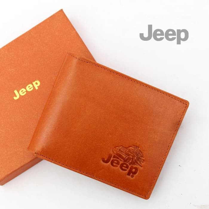 Dompet polos Kulit Pria Branded JEEP ( Garansi kulit asli)