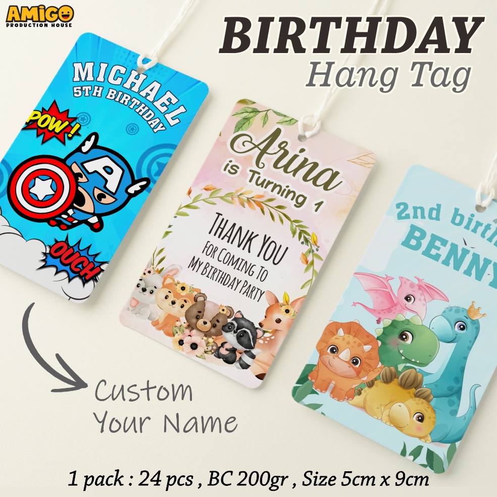 

Hang Tag Ulang Tahun Anak Tag Ultah Birthday Tag Free Custom Nama