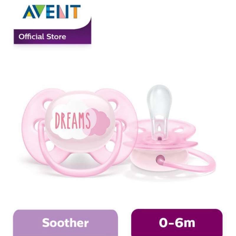 Empeng Avent Pacifier Soother 0-6m Star Glow in The Dark Night Time-3