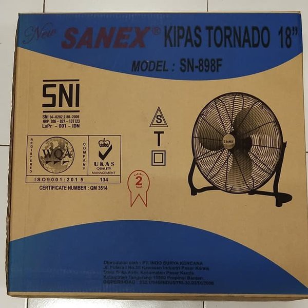 (PENGIRIMAN KHUSUS JNE/JNT) Kipas Tornado Sanex 18 Inch SN898F