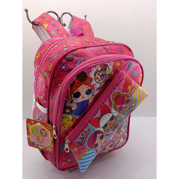 Ransel Sekolah Paud/ TK / SD kecil Willy+ Dompet 13inch