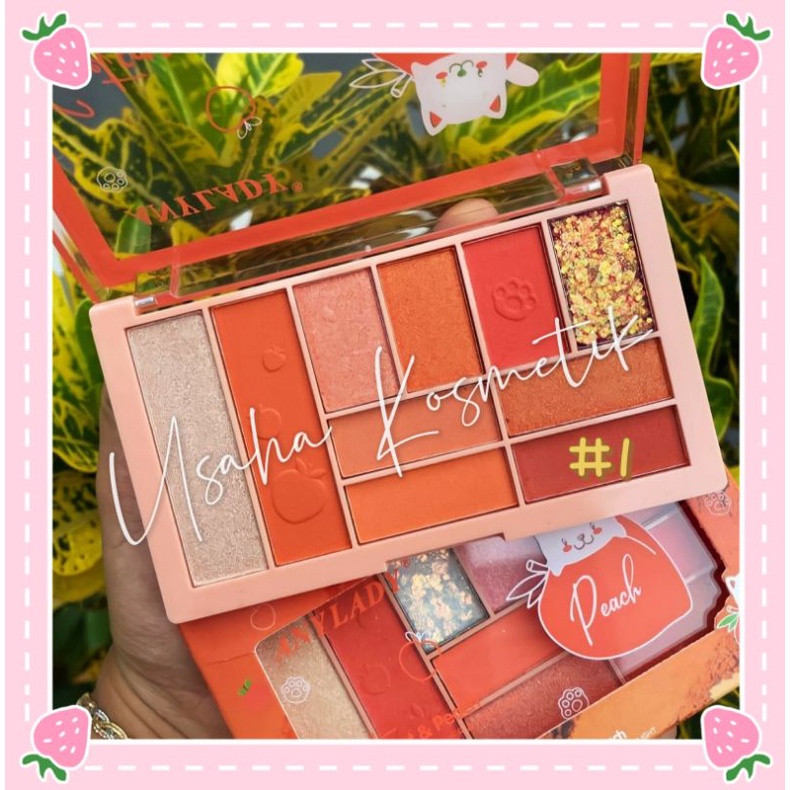 PROMO ECER!! EYESHASOW+HIGHLITHER ANYLADY PEACH/GORGEOUS EYESHADOW PALETTE 792 / 792b