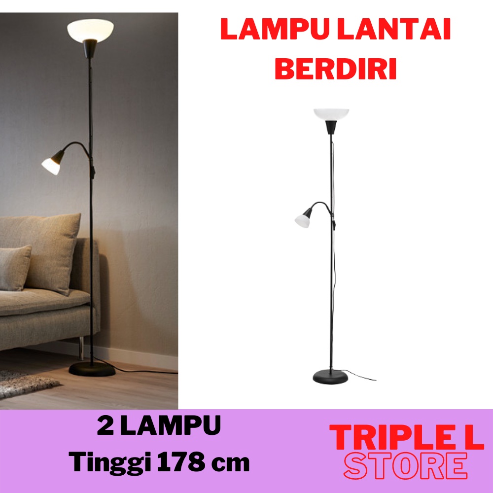 Lampu Lantai Berdiri Minimalis 2 Lampu Baca Ruang Tamu Hias TAGARP