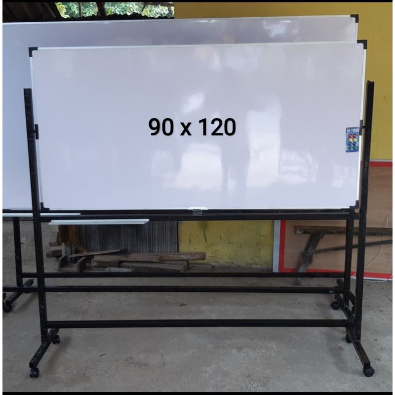 Whiteboard papan tulis 90 x 120 + standing