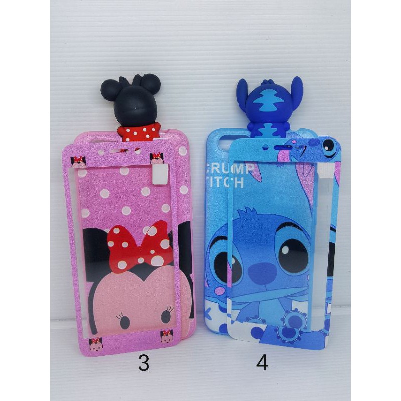 Softcase disney boneka manjat Intip + Temperedglass Oppo F5 F7 F7youth