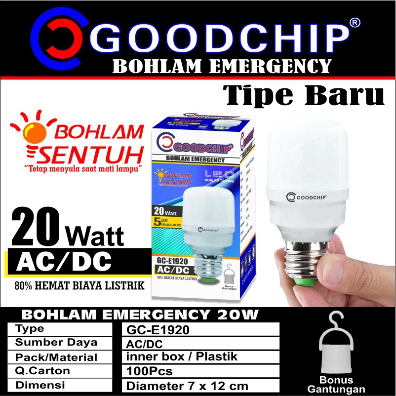 LAMPU EMERGENCY/BOHLAM MAGIC mitsuyama 20watt