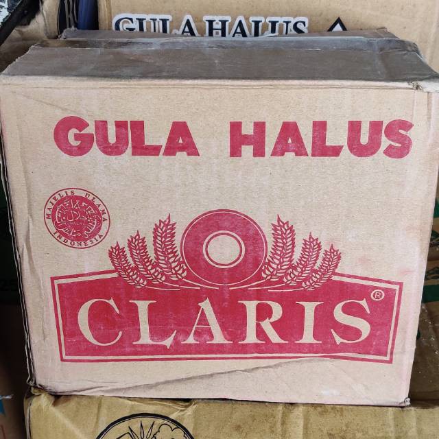 

Gula Halus Claris 16x250g dus / Gula claris dus isi 16 / Gula claris merah dus / Gula halus donat