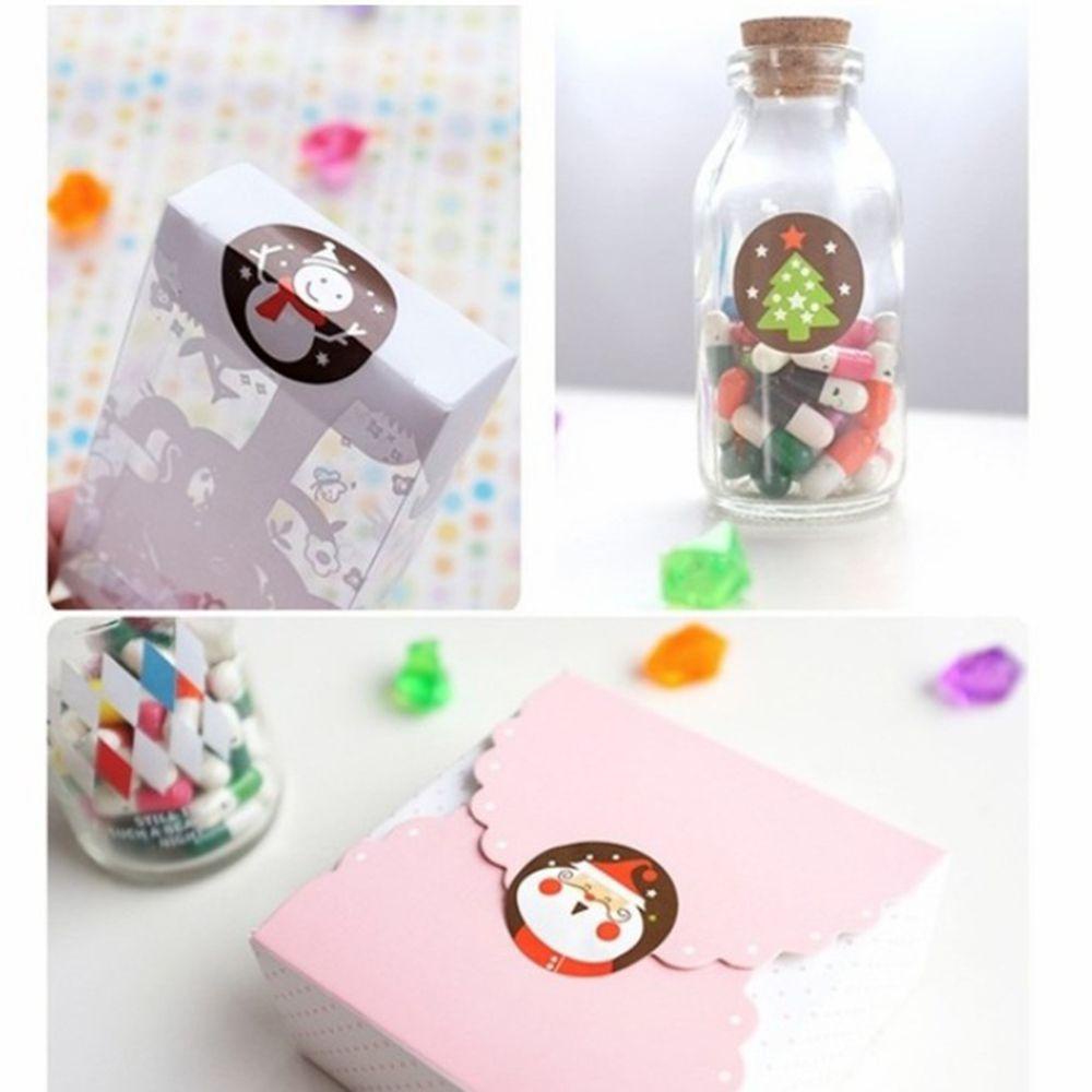 Preva 5per10lembar Stiker Natal DIY Label Hias Kartun Alat Tulis Merry Xmas