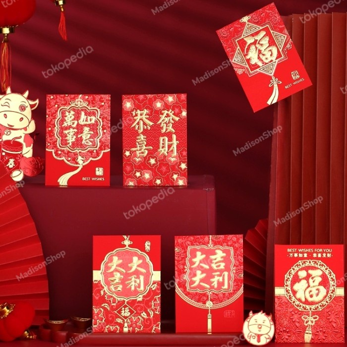 Angpao Fu Pendek Netral 2022 Angpao Fuk Hoki Angpao Grosir Termurah Merah Murah Harga Grosir Termurah