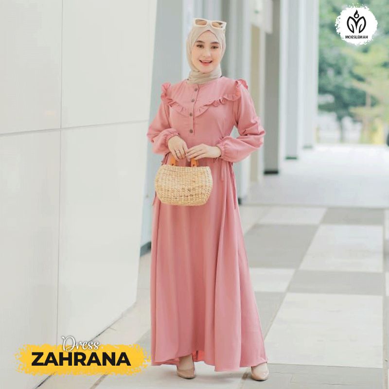 Zahrana Dress  Dress Terbaru | Gamis Polos