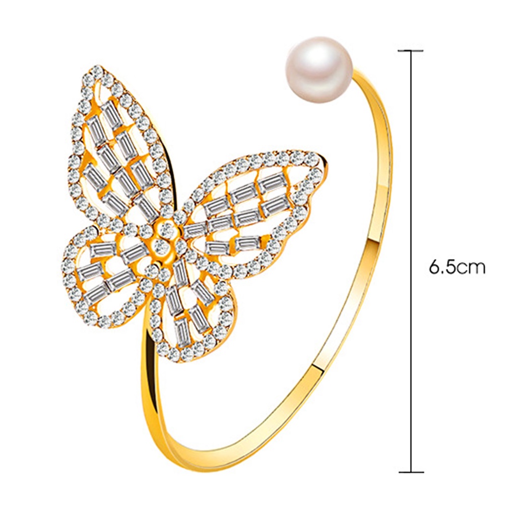 Hu Hu Hu Hu Hu Alat Bantu Pasang Kacamata♡ Gelang Bangle Model Butterfly Adjustable Bahan Alloy Flexible Untuk Pesta
