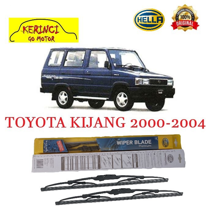 WIPER TOYOTA KIJANG 2000-2004 HELLA PREMIUM 18&quot; &amp; 18&quot; SEPASANG WIPER