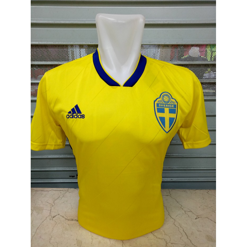 Jersey BOLA SWEDIA HOME PIALA DUNIA 2018 GRADE ORI
