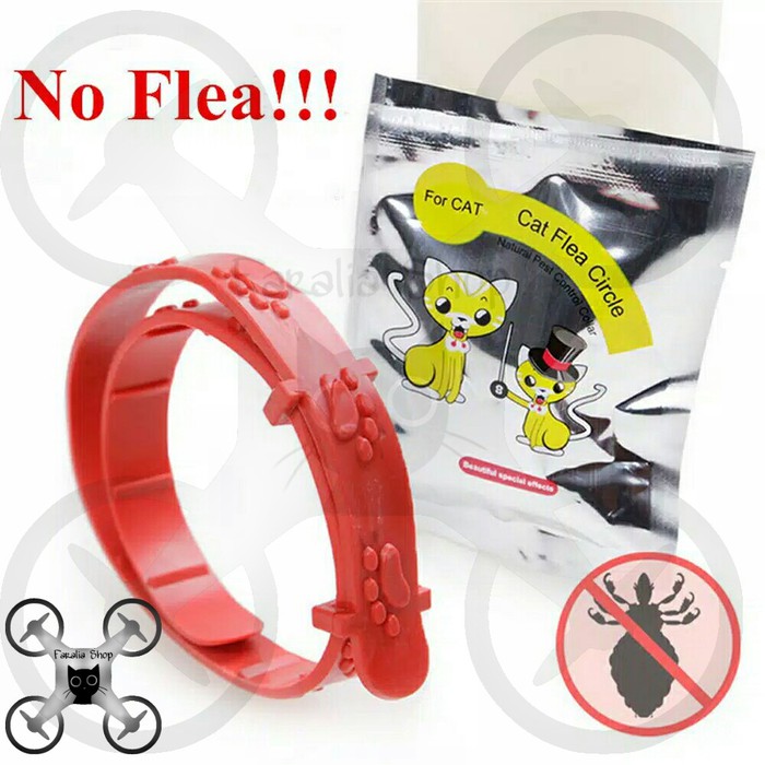 Kalung Anti Kutu Kucing Anjing Cat Collar Flea Tick Repellent Merah