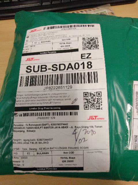 Kemeja Batik Lengan Panjang Sogan  Murah