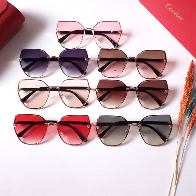 KACAMATA WANITA/SUNGLASS CARTIER SUPER FULLSET