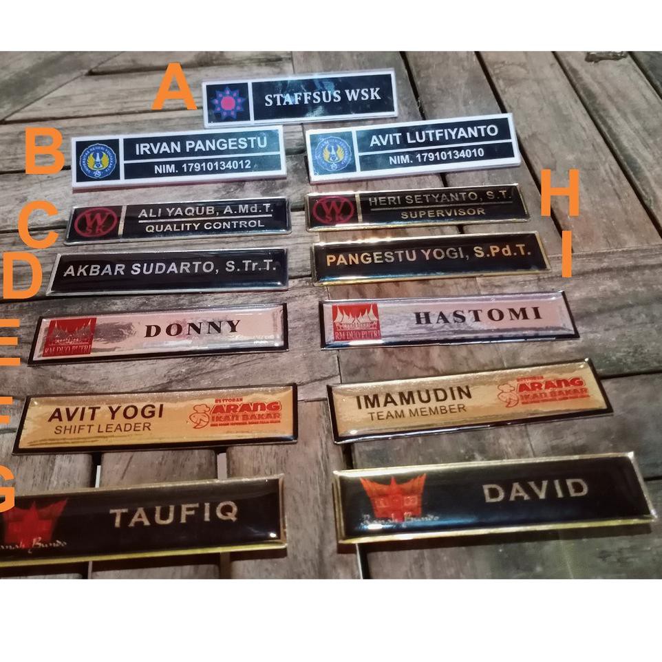 

ER Name Tag Kuningan Resin Akrilik Magnet / Nama Dada / Papan Nama Dada / Nametag ER Murah・