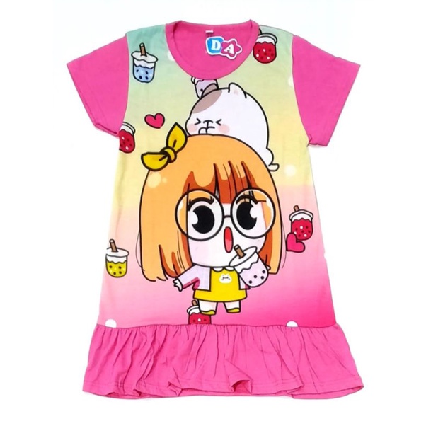 DASTER ANAK PEREMPUAN DEDINA GESER  SIZE 4/8 SLIDE