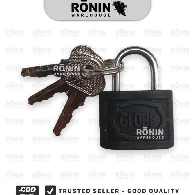 }}}}}}] GLOBE Gembok Hitam Kunci Pintu Rumah Koper 20 25 30 mm [12pcs]