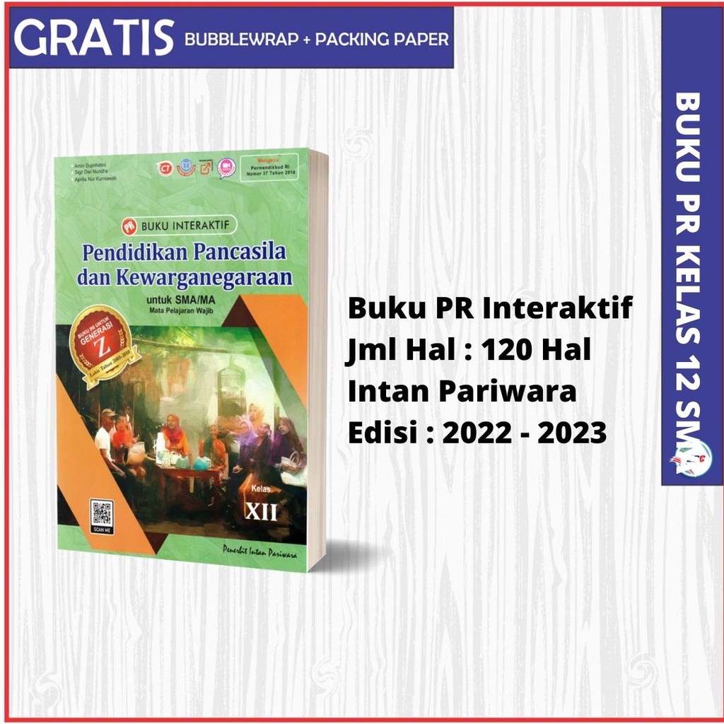 BUKU PR/LKS INTERAKTIF PPKN KELAS 12 SMA INTAN PARIWARA