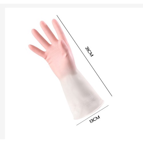 Sarung Tangan Latex Karet Cuci Piring Berkebun Ujung Warna [WN78]