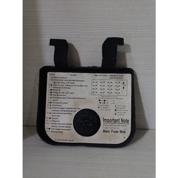 Fuse cover bagasi S Class W140 320 Original