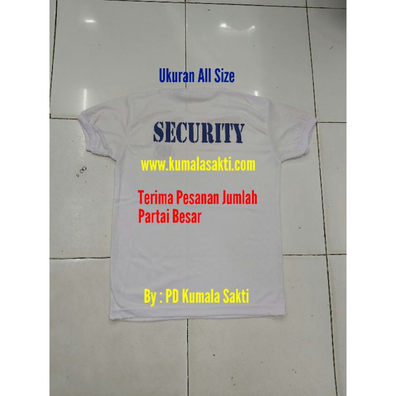 Kaos Satpam Putih|Kaos Security|Topi Jala|Topi Jaring Satpam|Seragam Satpam Coklat|Kewenangan Satpam