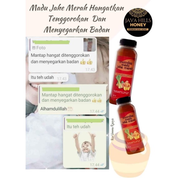 GRATIS SENDOK KAYU / MADU JAHE JAVAHILLS HONEY - Madu Murni Madu Jahe Merah Madu Herbal Madu Javahills