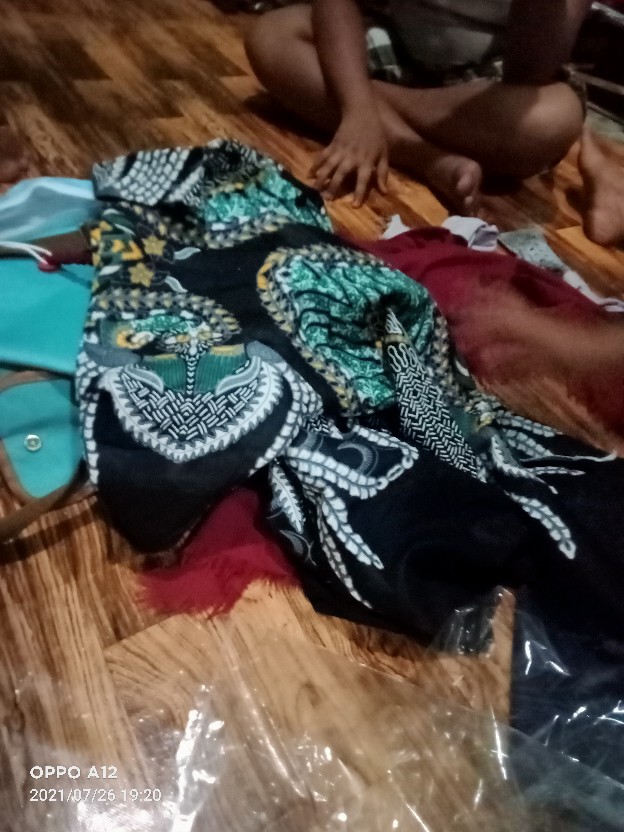 Bisa Pisah Batik Couple Keluarga Sania Ruffle Ori Ndoro Jowi Termurah - Motif Merak Dewa Ijo