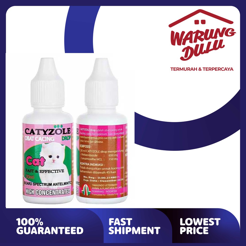 CATYZOLE OBAT CACING KUCING 30ML