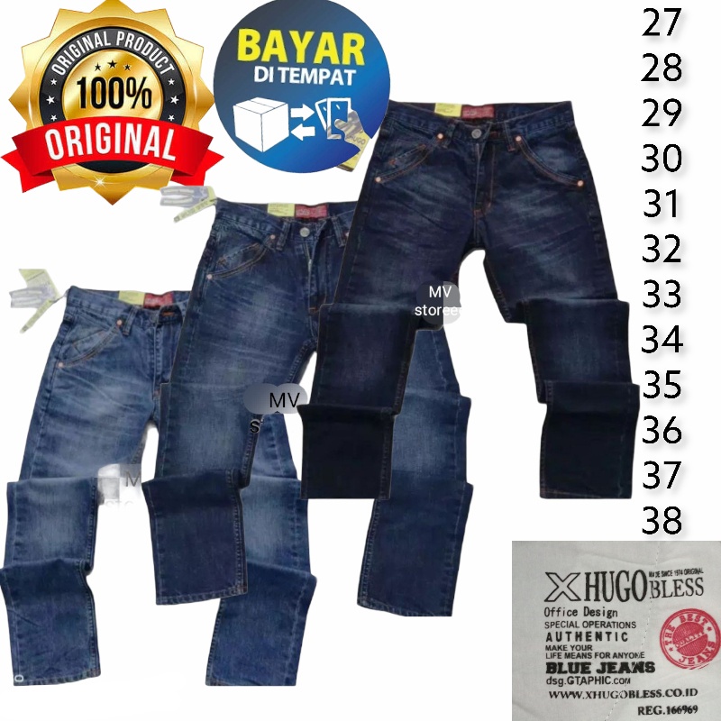 XHUGO BLESS DENIM/CELANA JEANS FASHION ORIGINAL/CELANA PRIA/FASHION PRIA/PAKAIAN PRIA/HUGOBLESS ORI