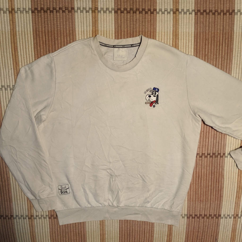 Jaket Sweater Crewneck MLB LA Dodgers Baseball Size XL Original Second