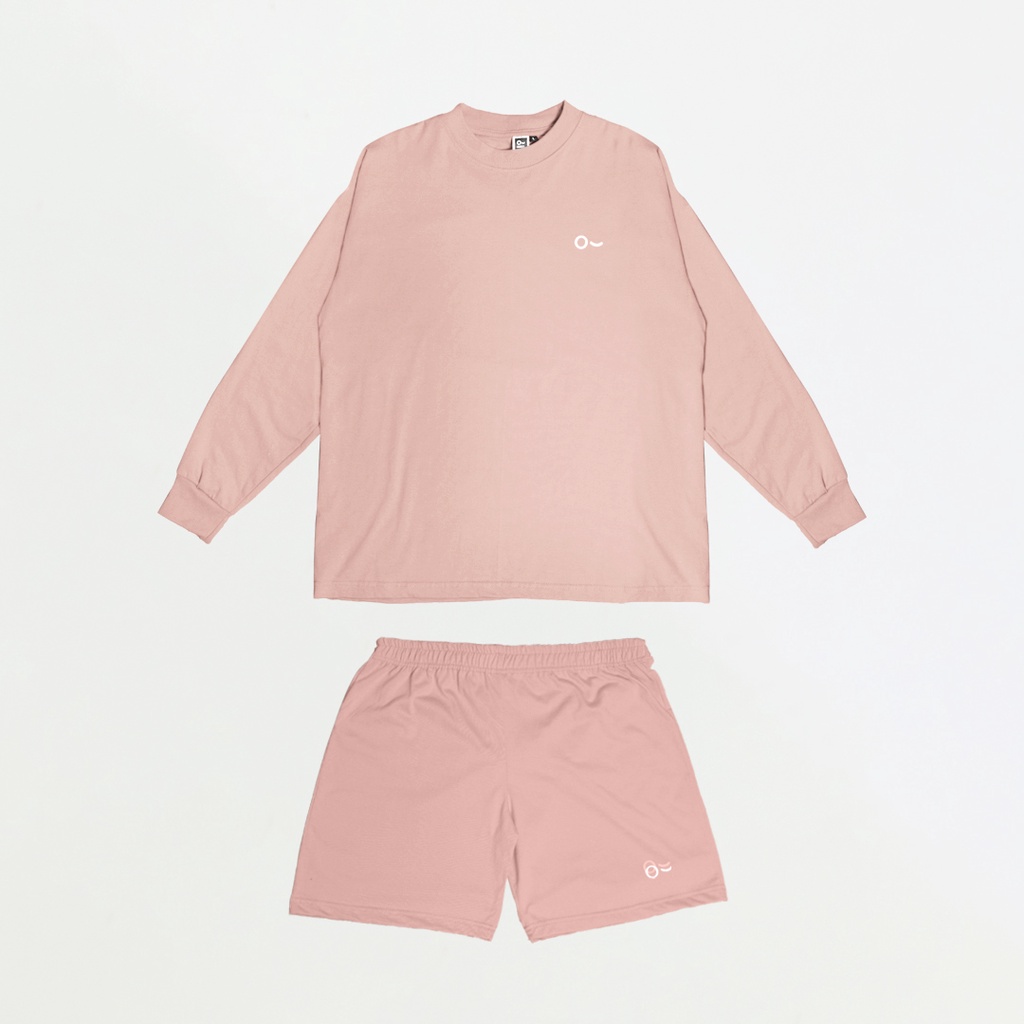 John &amp; Jill Oversize Long Sleeve &amp; Short Pants - Basic Set