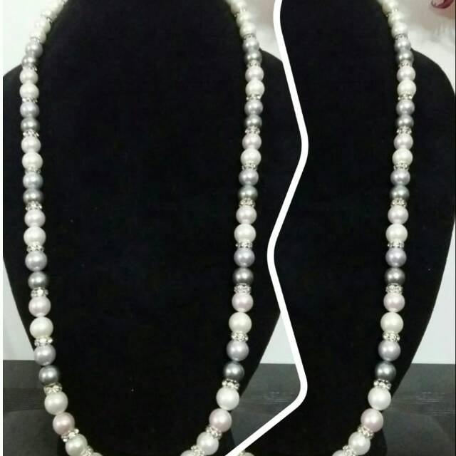 Crown accescories kalung mutiara swarovski keren #kalung keren muriara#kalung fashion model baru