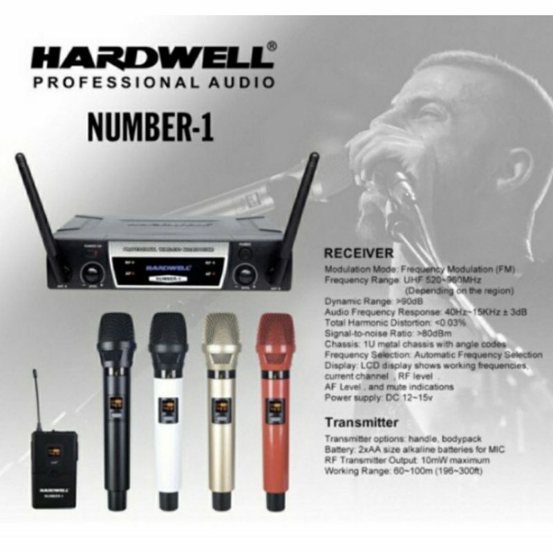 Mic Wireless Hardwell Number 1 Original Handheld TERBAIK