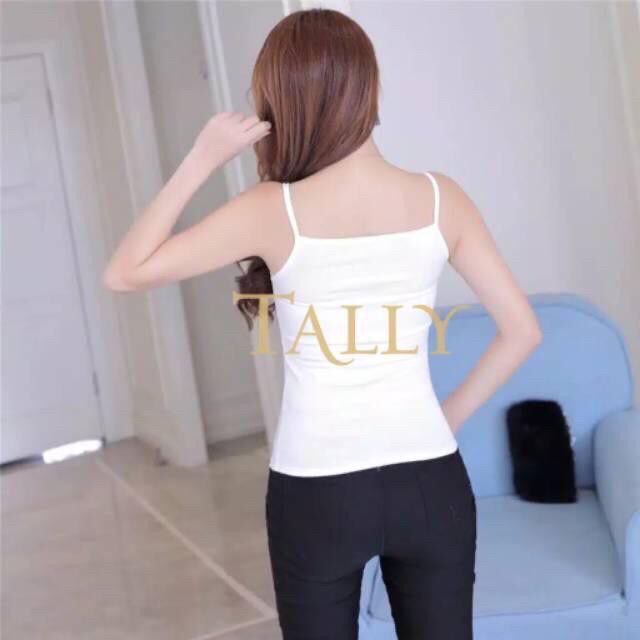 ARA98STORE - SINGLET TENGTOP TANKTOP WANITA TALLY 2005 TALI KECIL -  SINGLET KAOS DALAM WANITA POLOS BAHAN SUPER HALUS LEMBUT - DIJAMIN ADEM FIT TO XL- CAMISOL TALLY - SINGLET TALI KECIL TALLY - SINGLET WANITA KATUN MODAL