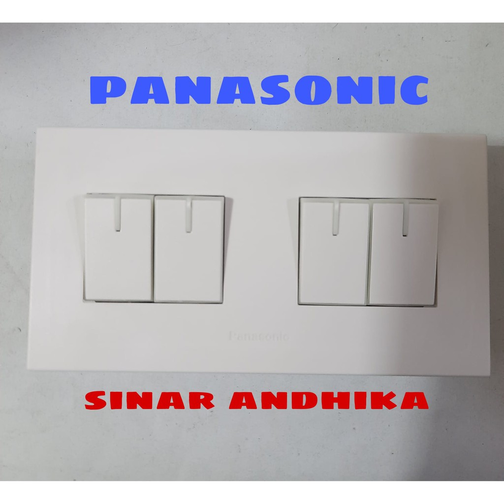 SAKLAR SERI KECIL DOUBLE PUTIH STYLE E PANASONIC WESJ 78049W+WESJ 5931