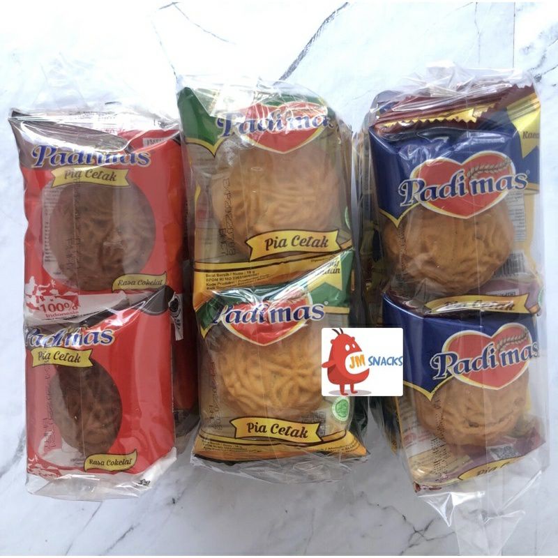 

PROMO PADIMAS PIA CETAK ANEKA RASA 10 PCS 15G MURAH JAJANAN SNACK MAKANAN RINGAN/PIA KACANG PANDAN