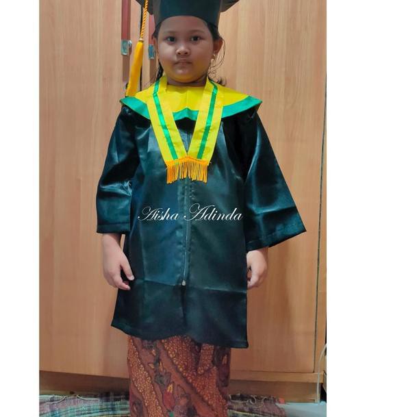 ✤5.5✤ *BEST SELLER* BAJU TOGA WISUDA ANAK TK PAUD SETELAN 1 SET BERKUALITAS ORIGINAL 100%  ø
